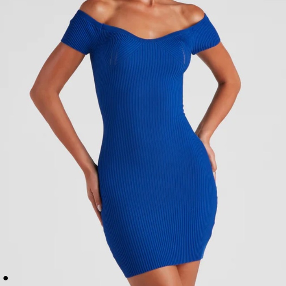 Blue Sweater Dress